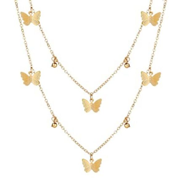 fxmimior Gold Simple Dainty Boho Butterfly chunky Chokers Necklace - Picture 2 of 4